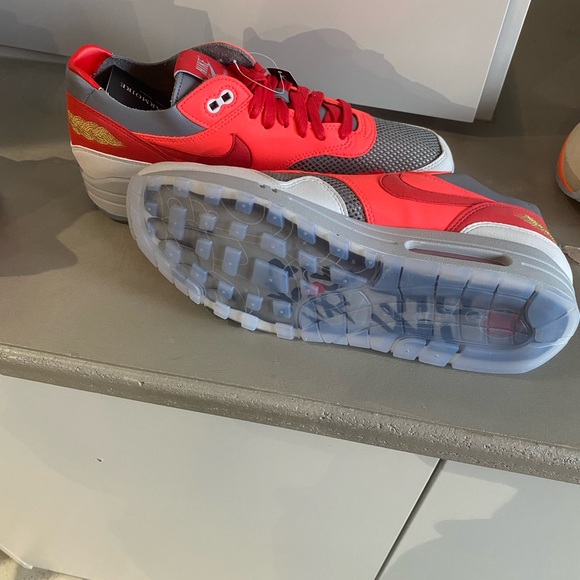 Nike Air Max 1 CLOT Kiss of Death Solar Red Sneakers - Picture 5 of 5